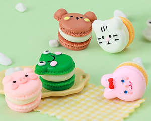 3D <span class=keywords><strong>Macaron</strong></span> biscuits grenouille lapin ours cochon tigre chat animaux miniature maison de poupée gros semblant jouer préscolaire cuisine nourriture jouets - Product Image 6