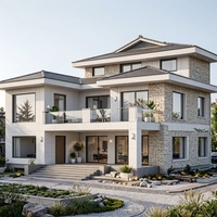 Fournisseur direct d'usine de bâtiments en structure acier, résistants aux tremblements de terre et aux ouragans, villas préfabriquées, OEM et ODM disponibles