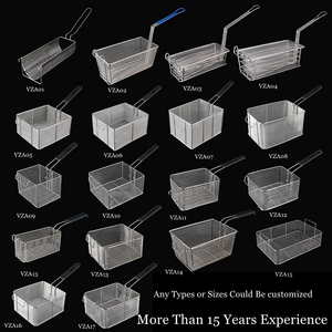 Colador de freidora de alambre de acero inoxidable, cesta de metal para freír para servir alimentos - Product Image 2