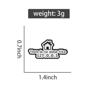 IP ที่อยู่โปรแกรมเมอร์หมุดเคลือบที่กำหนดเองไม่มีที่ไหนเหมือนเข็มกลัด127.0.0.1ป้ายปกเครื่องประดับของขวัญสำหรับเพื่อน - Product Image 6
