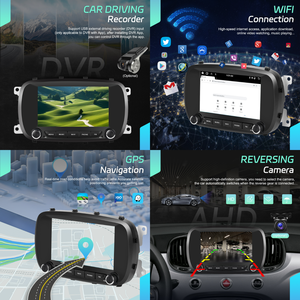 Podofo 2 DIN 4 + 64GB/6 + 128GB <span class=keywords><strong>7</strong></span> ''<span class=keywords><strong>android</strong></span> đài phát thanh xe hơi không dây Carplay & <span class=keywords><strong>Android</strong></span> Auto IPS GPS Wifi BT FM RDS cho Fiat 500x 2014-2020 - Product Image 3