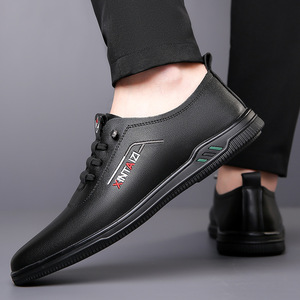 Zapatos Casuales Blancos para Hombre, Punta Redonda, Cuero Vacuno Genuino, Sin Cordones, Antideslizantes, Suela Suave, Zapatos para Caminar - Product Image 3