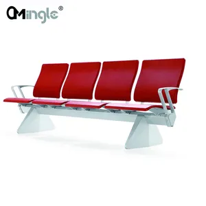 Wipeable PU Waiting Chair Metal Painted Airport Seat Station Waiting Chair airport chair