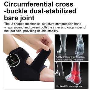 Masajeador de pies de pulso de tobillo inalámbrico portátil con calor para neuropatía fascitis plantar hinchazón alivio del dolor y circulación - Product Image 4