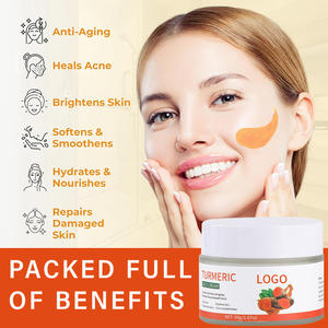 Crema Facial de Cúrcuma para Eliminar el Acné, Crema Hidratante Blanqueadora para el Cuidado de la Piel Orgánica Natural de Marca Privada OEM, con Vitamina, Glicerina y Colágeno - Product Image 2