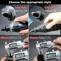 Mandrin de serrage universel miniature électrique à 3 mors réglable M8x0.75 avec clé, pince de serrage 0.3-3.2 mm pour outils en acier forgé