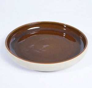 Assiette creuse en céramique rouge réactive pour pâtes, vaisselle, fruits, collations, lavable au lave-vaisselle, colorée, pour salade de fruits - Product Image 1