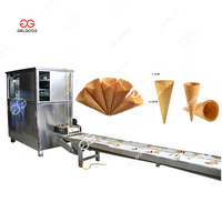 Machine industrielle de production de cornets de glace entièrement automatique pour la fabrication de cornets de glace roulés, de biscuits de neige et de gaufres sucrées, à vendre