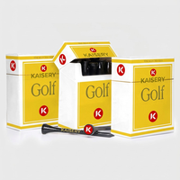 Tees de golf en bambou personnalisés avec logo, vente en gros, en vrac, 83 mm, 70 mm, fabrication OEM, avec emballage boîte à cigarettes