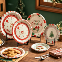 Assiettes festonnées jetables en bagasse de haute qualité de 6 pouces, 100 % compostables pour restaurants, fêtes à domicile et traiteurs
