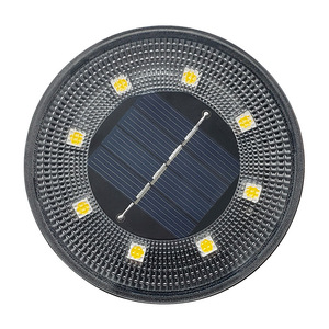 Lampe solaire à 8 LED pour le sol, étanche IP68, éclairage solaire extérieur encastré, allumage et extinction automatiques, pour jardin, pelouse, allée, terrasse, sol - Product Image 1