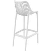 Tabouret de bar extérieur en polypropylène blanc de qualité supérieure avec repose-pieds