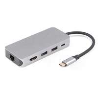 Nuevo diseño de estación de acoplamiento 11 en 1 PD100W 4K 60Hz para HDMI 1000M RJ45 Tipo-C Extensión USB 3,0 HDTV DP VGA Productos en stock