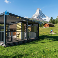 Pergola motorisée Sweet Home avec stores intégrés, structure en aluminium, toit rétractable, décorations de jardin écologiques