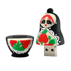 Memória USB 2.0 para boneca russa, pen drive USB para flash drive, lovely matryoshka, 2 GB