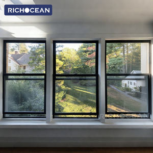 Fenêtres à guillotine <span class=keywords><strong>en</strong></span> aluminium blanc français RICHOCEAN, économie d'énergie, double vitrage Low-E avec grille - Product Image 4