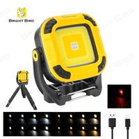 Linterna LED COB Multifuncional Bright Bird, Luz de Trabajo Magnética para Reparación de Automóviles, Luz de Emergencia Recargable con Intensidad Regulable, 700LM, IP44