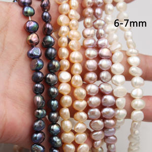 Baroque Freshwater Pink Pearls 3-9mm Natural Two-Sided Light <b>Colorful</b> Scattered <b>Beads</b> for DIY Jewelry Necklace Accessories - Product Image 2