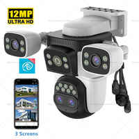 Vstarcam CS621ZS Caméra de sécurité extérieure étanche PTZ 360 ° à objectif multiple CCTV solaire 12MP avec détection humaine AI IP66 WiFi