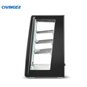 Réfrigérateur extérieur <span class=keywords><strong>noir</strong></span> d'affichage de pâtisserie de gâteau de table avec l'étagère réglable de chrome et la stratification de LED - Product Image 4