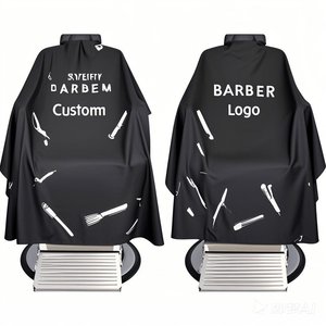 Benutzer definiertes Logo Kleine Bestellung 50PCS Verstellbares Friseur kap mit wieder verwendbarem Salon-Friseurs chürze Haarschnitt schürze