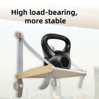 Hamac de fenêtre de perchoir de chat pliable en bois d'usine avec ventouse forte pour chat d'intérieur