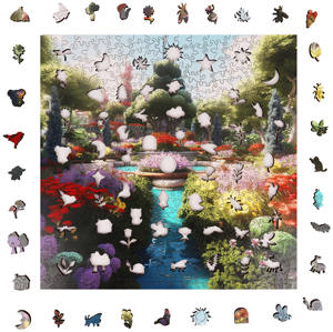 Vente chaude Fleur Jardin <span class=keywords><strong>Magique</strong></span> <span class=keywords><strong>Arbre</strong></span> A3 A4 A5 Irrégulier En Bois Puzzles pour Famille <span class=keywords><strong>Jeu</strong></span> Jouer Collection Enfants Jouets - Product Image 3