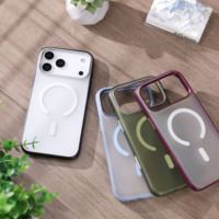 Étui magnétique en PC rigide mat de qualité supérieure pour iPhone 18 Pro Max, boutons métalliques tactiles, protection de l'appareil photo surélevée, étiquette privée disponible