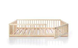 Cama de Piso para Niños Pequeños con Barandillas, Estructura de Cama de Piso para Niños, Casa Infantil con Listones, Cama de Piso Montessori Hecha a Mano y Natural - Product Image 3