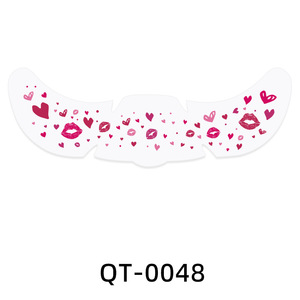 QT-0048 Pegatinas de purpurina para la cara, diseño de corazones impermeables para labios, para fiestas, maquillaje de San Valentín, arte corporal - Product Image 1
