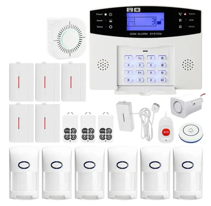 Alex Google kompatibles Tuya intelligentes Alarmsystem mit 110 dB Sirene GSM WLAN PSTN 433 MHz drahtloses Heim-Begräbnis-Sicherheits-Alarm-Kit