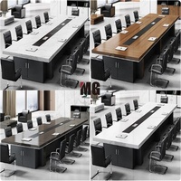 Excellente qualité, table de conférence marron à bas prix, table design moderne 6 places 2 tables de conférence