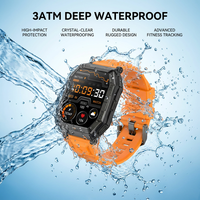 Montres intelligentes robustes K78 GPS avec fonction d'appel, écran carré de 1,95 pouces, batterie de 1000 mAh, podomètre, montre connectée pour la santé, compatible Android et iOS