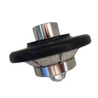 Disque diamanté profilé en E à bords biseautés brasé sous vide avec guide en plastique pour meuleuse d'angle, pour marbre, céramique, porcelaine, verre