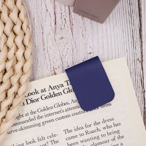 Wholesale PU Leather Concise Magnetic <b>Bookmark</b> for Textbooks Fashion Notebook Clip Magnet Durable <b>Bookmark</b> Gift for Read Lovers - Product Image 4