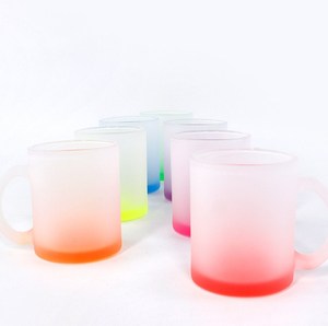 Tazas de Café de Vidrio Esmerilado de 11 oz con Color Degradado RubySub, Tazas de Vidrio Personalizadas para Sublimación - Product Image 2