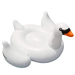 Flotador de piscina de agua de cisne inflable grande personalizado de vinilo resistente flotador de piscina de cisne gigante juguete flotante de salón de natación de agua de cisne grande