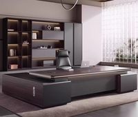 Set di Sedie Direzionali di Lusso, Tavolo Moderno Minimalista per Manager e Presidenti, Arredamento per Ufficio Dirigenziale