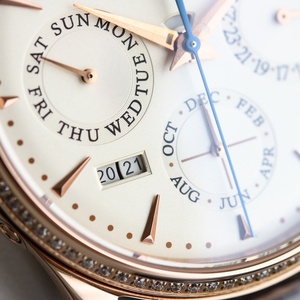 Reloj Mecánico Automático de Oro Rosa Vintage Premium para Hombre, con Fase Lunar, Calendario, Bisel con Diamantes, Correa de Cuero, Reloj de Vestir para Negocios - Product Image 3