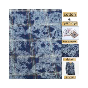 Bông in sợi nhuộm vải hỗ trợ dịch vụ tùy chỉnh 110gsm kẻ sọc vải cotton kẻ sọc vải flannel
