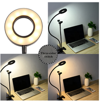 Lampe de bureau LED 2-en-1 avec pince et anneau lumineux LED pour selfie, idéale pour téléphone portable – Ventes flash usine