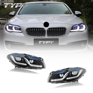 Conjunto de Faros LED Modificados para <span class=keywords><strong>BMW</strong></span> Serie 5 F10 F18 2011-2017 520 <span class=keywords><strong>525</strong></span>, Actualización de Faros Delanteros con Proyector LED DRL - Product Image 1