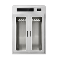 Armoire de stérilisation électrique en acier inoxydable à double porte vitrée pour vêtements de travail, armoire de désinfection pour usine alimentaire