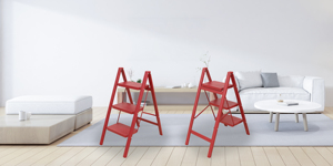 Scala a muro pieghevole su 3 gradini per portapacchi Prado 150 <span class=keywords><strong>in</strong></span> ferro soffitta sgabello da <span class=keywords><strong>cucina</strong></span> per applicazioni scale - Product Image 5