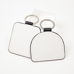 Porte-clés en cuir PU vierge avec Logo personnalisé, découpée sur le côté à l'huile, <span class=keywords><strong>pour</strong></span> impression UV, 1 pièce - Product Image 4