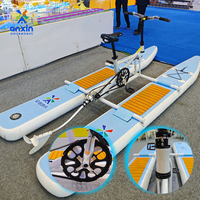 Bateau à pédales gonflable portable pour une ou deux personnes, pour l'aventure, en PVC à haute flottabilité, vélo flottant