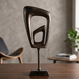 Jaffs Exports JE896 Abstract Aluminium Sculpture Geometric Modern Artistic Tabletop Decor Handmade Eco-Friendly Durable Living - Product Image 2