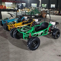 Go Kart Todoterreno con Motor de Gasolina de 4 Tiempos y 212cc, Control de Dirección Potente, Neumáticos de Vacío de 10 Pulgadas, 80 km/h, para Playas y Camping