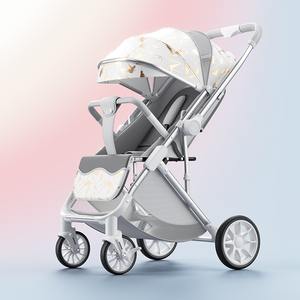 Precio <span class=keywords><strong>barato</strong></span> Cochecito de bebé 2 en 1 Cochecito de bebé multifuncional Cochecito ligero de Alta Vista - Product Image 4