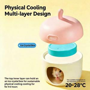 Casita <span class=keywords><strong>de</strong></span> Cerámica Refrigerante con Forma <span class=keywords><strong>de</strong></span> Pudín <span class=keywords><strong>de</strong></span> Matcha para Hámsteres, Ratones Enanos, Gerbillas y Chinchillas - Product Image 4